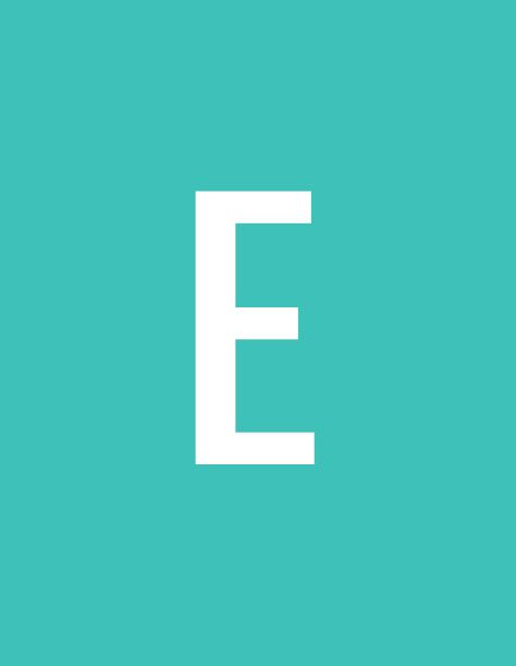 Letter E